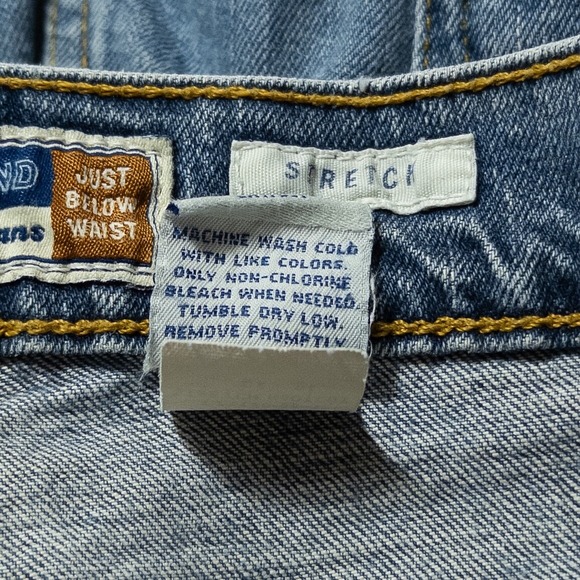 Old Navy Jeans Womens 10 LONG Blue Boot Cut Stretch Y2K Lightly Distressed - Picture 9 of 9